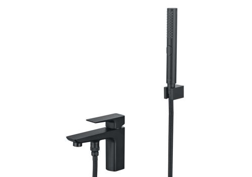 Смеситель Aquatek ВЕГА AQ1044MB на борт ванны черный - фото 2