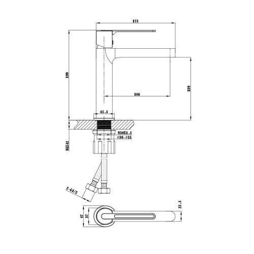 Смеситель Vincea Rondo VBF-1R1BG на раковину золото - фото 3