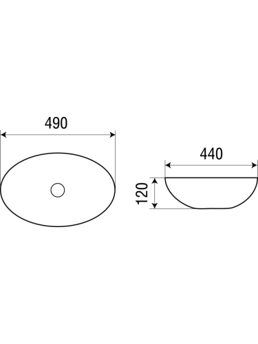 Раковина из сантехнического фаянса WeltWasser WW SK 10000003856 50х40 подвесная цвет белый без отверстий под смеситель - фото 3