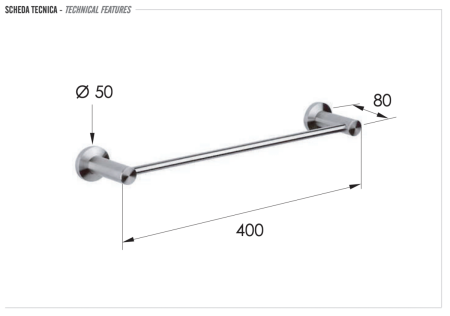 Полотенцедержатель Remer Minimal INOX Mi40INOXCR