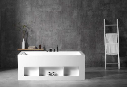 Ванна акриловая Abber AB9339-1.7 170х80 отдельностоящая прямоугольная с каркасом - фото 2