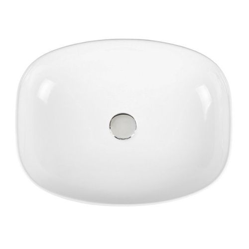 Раковина из сантехнического фарфора Bond Cube S56-500 50х40 накладная цвет белый без отверстий под смеситель - фото 4
