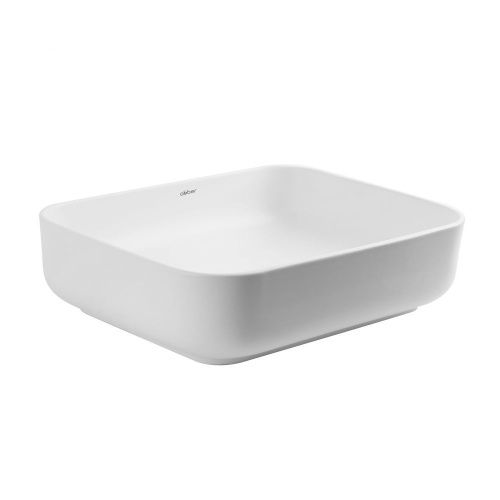 Раковина из сантехнического фаянса Abber RECHTECK AC2202MW 50х40 накладная цвет белый без отверстий под смеситель - фото 2