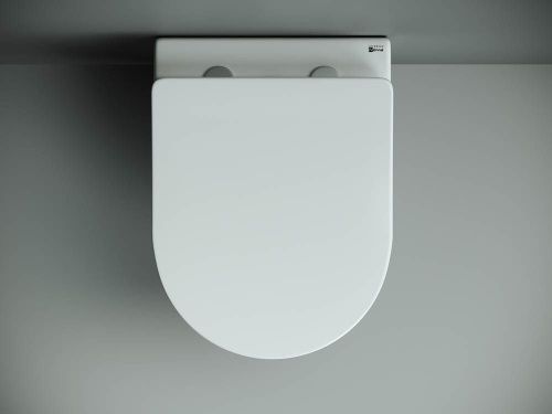 Унитаз подвесной Ceramica Nova MONO CN1905 белый с сиденьем микролифт безободковый душевой смыв - фото 5