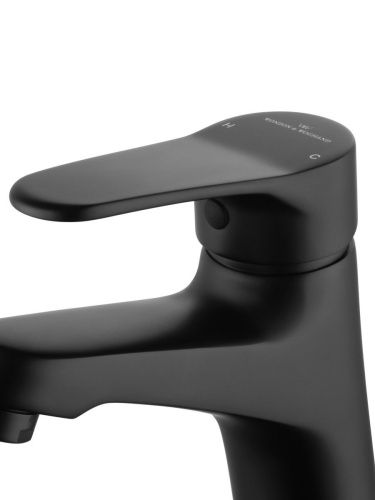 Смеситель Wonzon & Woghand WW-A40212-MB на раковину черный - фото 4