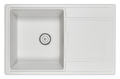 Кухонная мойка Granula 7804, АРКТИК 80х50 цвет белый поверхность матовая