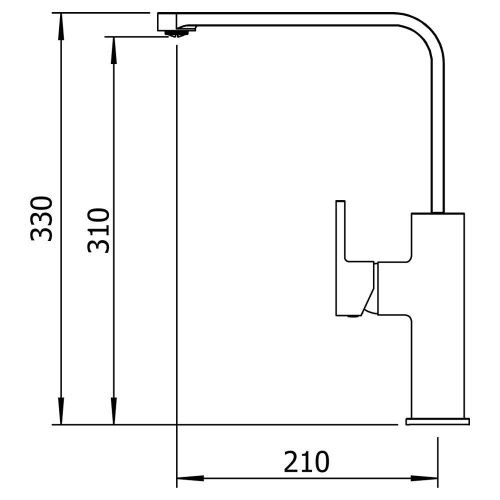 Смеситель для кухни Clever Alpina Square 61196 на мойку никель - фото 2