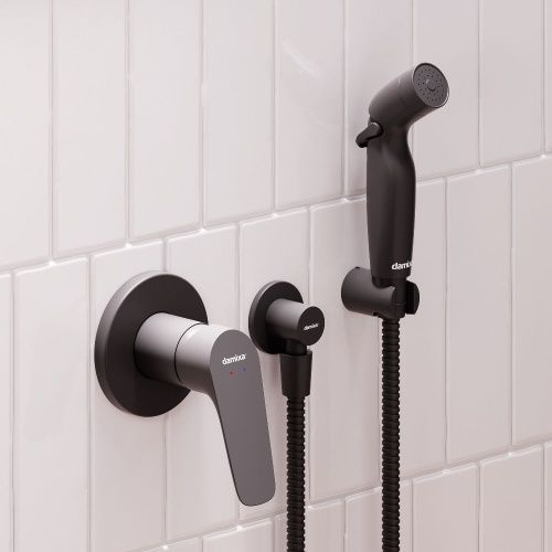 Гигиенический душ со смесителем Damixa Jupiter 777510300 черный - фото 4