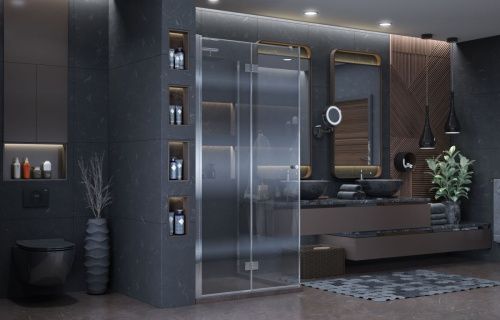 Душевой уголок Ambassador Diamond 12011105L 90х90 стекло прозрачное профиль хром без поддона - фото 5