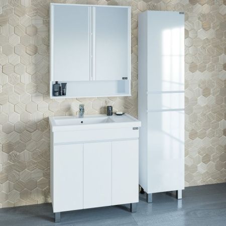 Тумба под раковину СанТа Марс 700217 80х40 напольная цвет белый