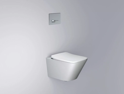 Чаша унитаза подвесная Arrow AHB2182H цвет белый без сиденья безободковая каскадный смыв - фото 2