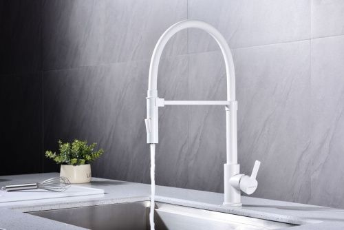 Смеситель для кухни Paulmark HALT Ha214021-WH на мойку белый - фото 3