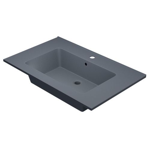 Раковина из искусственного камня Uperwood Parma Quartz 291003006 80х50 полувстраиваемая цвет серый - фото 5