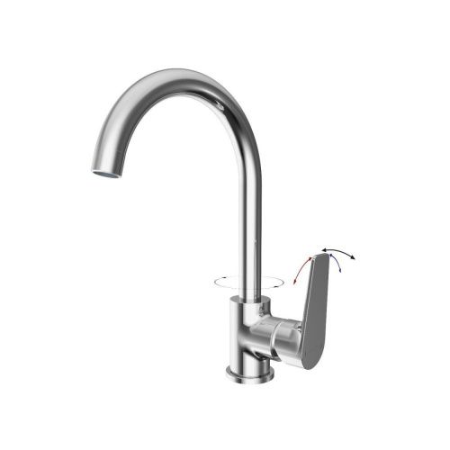 Смеситель для кухни Tokito TOYAMA TOK-TOY-1013 на мойку хром - фото 4