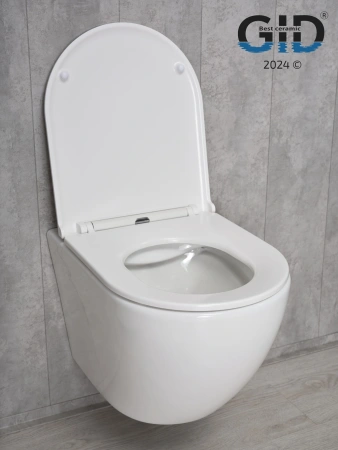 Унитаз подвесной Gid Convexo 62234Y белый с сиденьем микролифт безободковый смыв торнадо