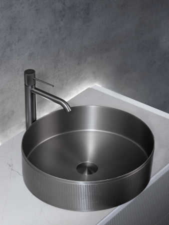 Раковина из нержавеющей стали AltroBagno Costoso AltroBagnoCostoso001006MtGr 40х40 накладная цвет оружейная сталь