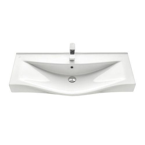 Раковина из сантехнического фарфора Santek Беверли WH302502 100х50 накладная цвет белый - фото 2