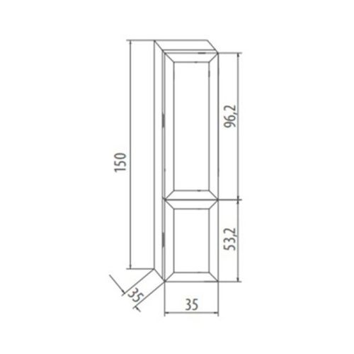 Шкаф-пенал Eban FKMMT150S-ODJ5*0 FUNE 40х150 - фото 2