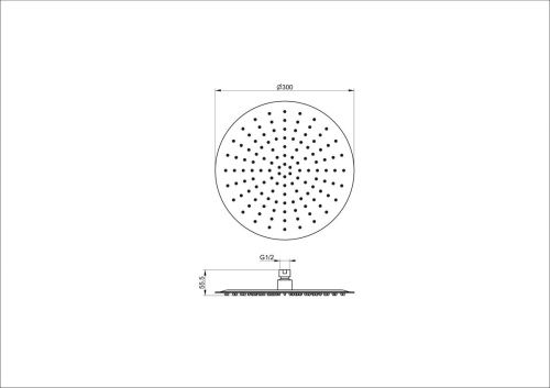 Верхний душ Wonzon & Woghand WW-88DP04-CR 30х30 хром - фото 2