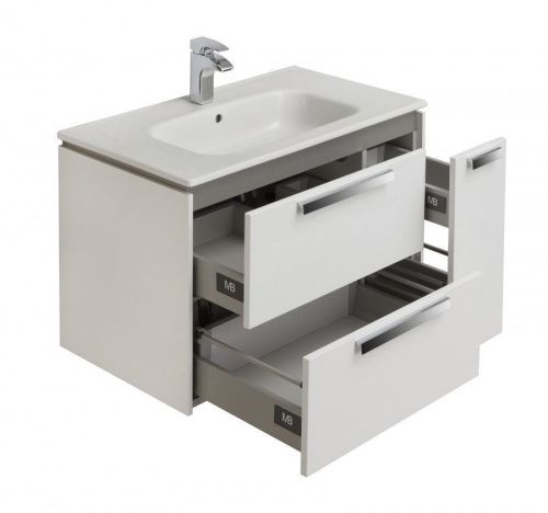 Тумба под раковину Roca Lago 7857296806 80х40 подвесная цвет белый - фото 2