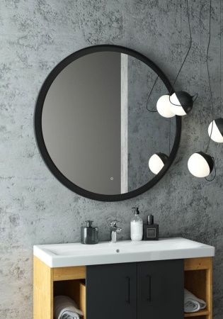 Зеркало Continent Planet Black ЗЛП683 100х100 подвесное