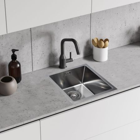 Кухонная мойка Grandex Aqua PROLINE 39 300062 45х40 цвет серый поверхность матовая