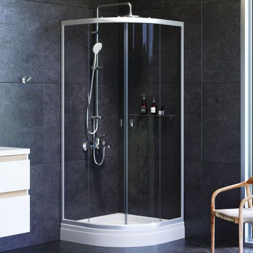 Душевой уголок Am.Pm X-Joy W88E-205-080MT64 80х80 стекло прозрачное профиль хром с поддоном