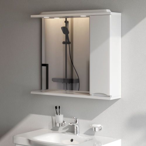 Зеркало-шкаф Am.Pm Like M80MPR0801WG 80х80 подвесной цвет белый - фото 4