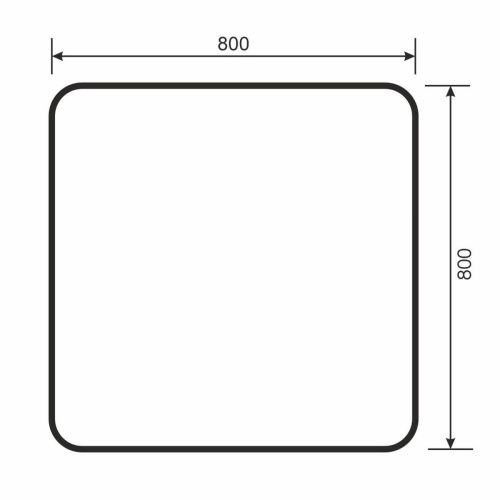 Зеркало с подсветкой и антизапотевателем Uperwood Modul 3049345676 80х80 подвесное - фото 3