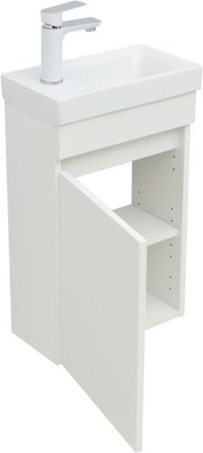 Тумба под раковину Aquanet Вега 00329129 40х20 подвесная цвет белый - фото 4