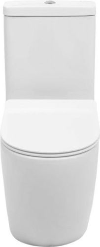 Чаша унитаза напольная Aquanet Cetus CETUS-C1 цвет белый без бачка с сиденьем микролифт безободковая каскадный смыв - фото 2
