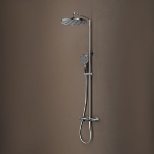 Душевая стойка Iddis Duna DUNSBSTi06 настенная цвет хром с термостатом - фото 2