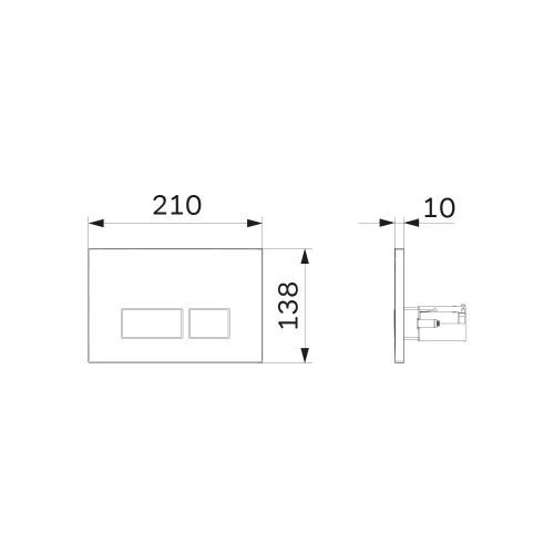 Клавиша смыва пневматическая Am.Pm Pro S I047038 цвет черный - фото 3
