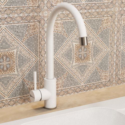 Смеситель для кухни Uperwood Quartz UPD-Q-02-01 UPD-Q-02-01 на мойку белый - фото 4