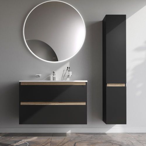 Тумба под раковину Am.Pm X-Joy M85AFHX1002BM 100х40 подвесная цвет черный - фото 5