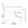 Душевой поддон из искусственного камня Wasserkraft Aller 10T 10T06 120х80 белый