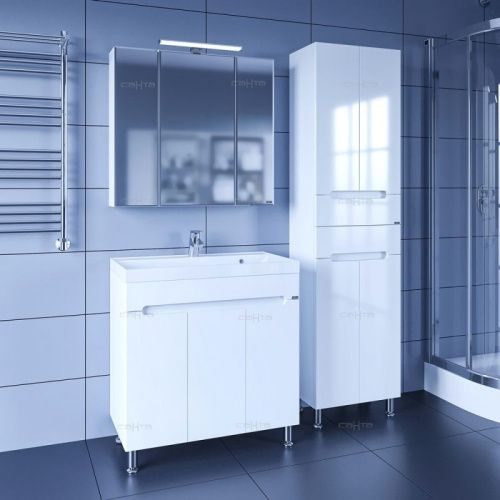 Тумба под раковину СанТа Лондон 224018 80х40 напольная цвет белый - фото 3