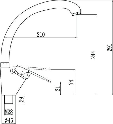Смеситель для кухни Fmark FM4166W на мойку белый - фото 2