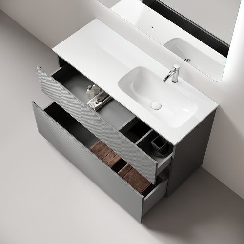 Тумба под раковину Sancos FOLK Floor FL120FRES 120х40 напольная цвет серый - фото 3