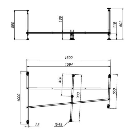 Каркас для ванны Am.Pm Like W80A-170U110W-R