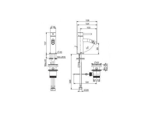 Смеситель Fima Carlo Frattini F3032XSCS на биде хром - фото 2