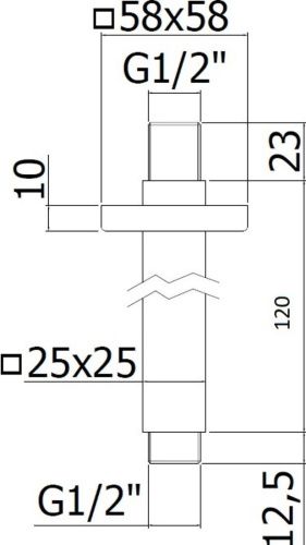 Держатель верхнего душа Paffoni ZSOF118CR хром - фото 2