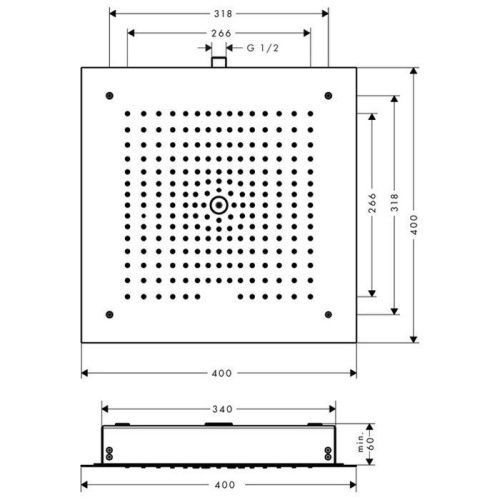 Верхний душ Hansgrohe Raindance E 26252000 хром - фото 2