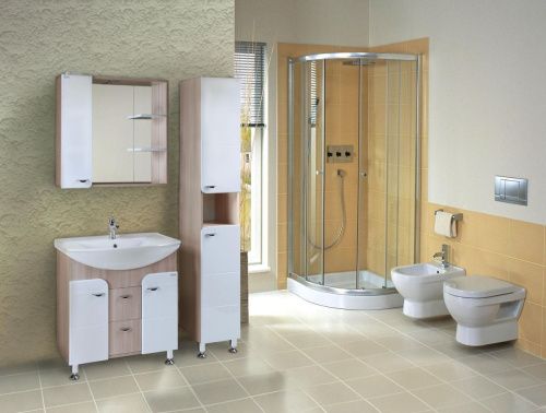 Зеркало-шкаф Onika Стиль 207519 80х70 подвесной цвет белый/коричневый - фото 2