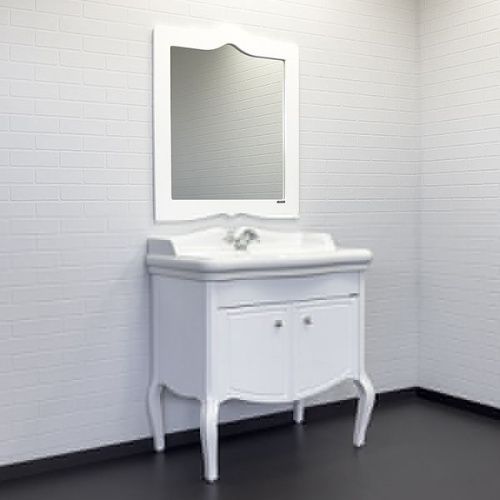 Тумба с раковиной Comforty Лувр 00004148935CF 90х60 напольная цвет белый - фото 4