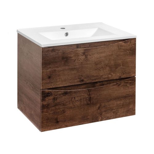 Тумба под раковину Vincea Mia VMC-2MC700RW 70х50 подвесная цвет коричневый - фото 2