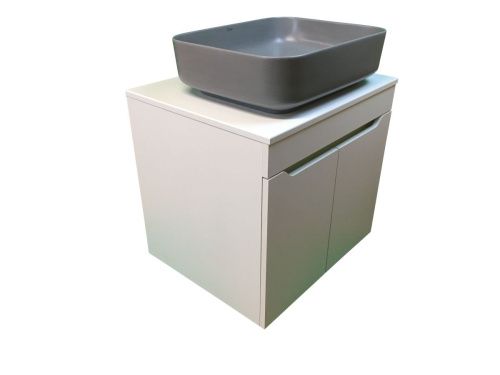 Тумба с раковиной Sintesi STL.W7019_SIN-LVB-APP-409GM 60х60 подвесная цвет белый - фото 4