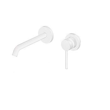 Смеситель для раковины Gattoni CIRCLE TWO 9137/91BO встраиваемый в стену белый