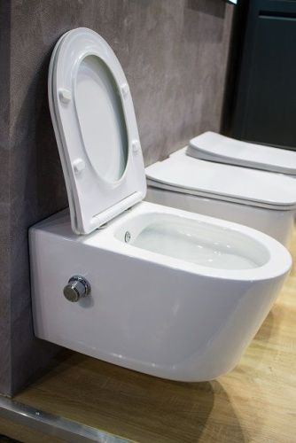 Унитаз подвесной Art&Max ZOE AM9322C1CHR белый с сиденьем микролифт безободковый каскадный смыв - фото 3