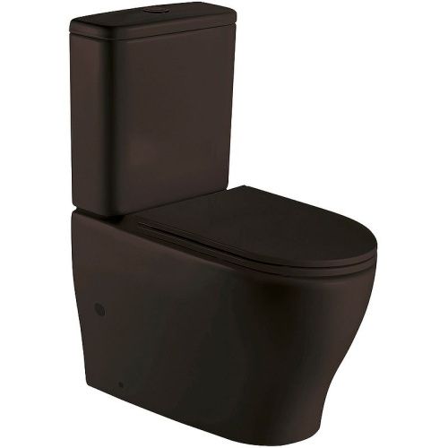 Унитаз напольный с бачком WeltWasser WW SK ANGERBACH 001 MT-BL (10000006016) черный с сиденьем микролифт безободковый душевой смыв